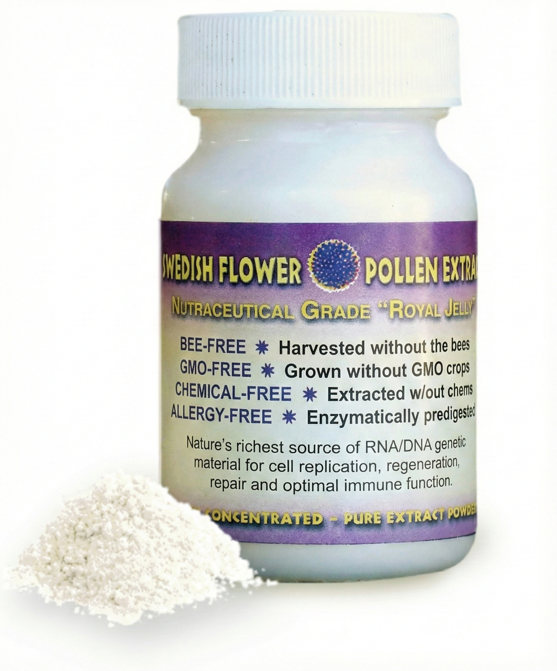 SPX UltraFood bottle — 33,000 mg nutraceutical-grade pollen extract